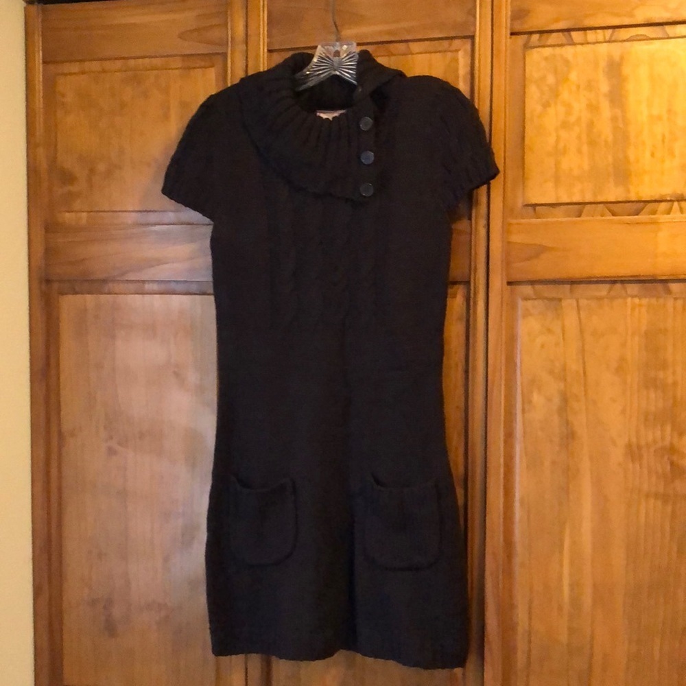NWT Pink Republic Brown Short Sleeve Sweater Dress Medium